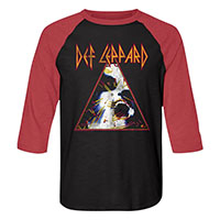 Def Leppard- Logo on a black/red 3/4 sleeve raglan shirt