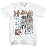 Def Leppard- 83 Band Pic on a white shirt
