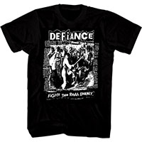 Defiance- Fight The Real Enemy on a black shirt