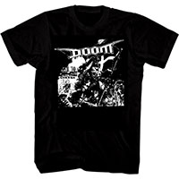Doom- Hail To Sweden on a black shirt