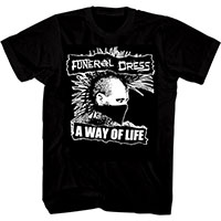 Funeral Dress- A Way Of Life on a black shirt