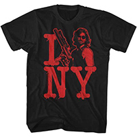 Escape From New York- I Love New York on a black shirt