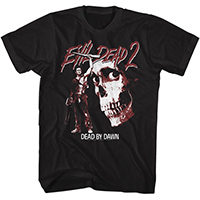 Evil Dead 2- Ash And Skull on a black shirt