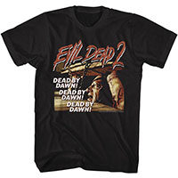 Evil Dead 2- Dead By Dawn! x3 on a black shirt