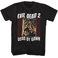 Evil Dead 2- Repeating Logo & Necronomicon on a black shirt