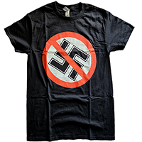 Anti Nazi- Crossed Out Swastika on a black shirt