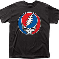 Grateful Dead- Steal Your Face on a black shirt 