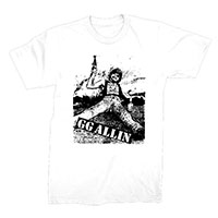 GG Allin- Bottle Pic on a white shirt