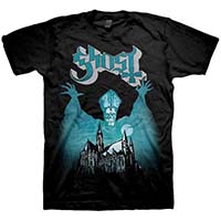 Ghost- Opus Eponymus on a black shirt