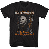 Halloween- Spanish Movie Poster on a black shirt
