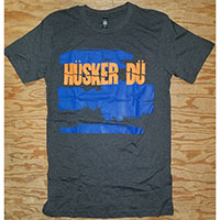 Husker Du- New Day Rising (Orange Logo) on a grey shirt - SALE S only