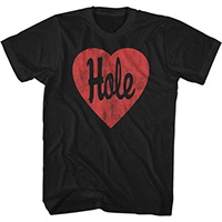 Hole- Heart on a black shirt