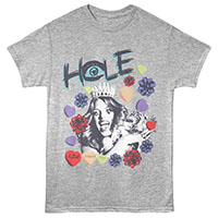 Hole- Hearts & Bows on a heather grey shirt