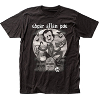 Edgar Allan Poe- Rubberhose Art on a black shirt