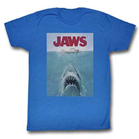 Jaws- Movie Poster on a royal shirt