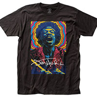 Jimi Hendrix- Rainbow Drawing on a black shirt (Sale price!)