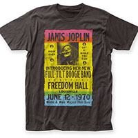 Janis Joplin- Freedom Hall Rainbow Poster on a black shirt (Sale price!)