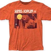 Janis Joplin- Live on a heather orange shirt (Sale price!)