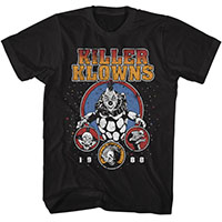 Killer Klowns From Outer Space- 1988 on a black shirt