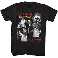 Killer Klowns From Outer Space- Alien Klowns With A Killer Sense Of Humor on a black shirt