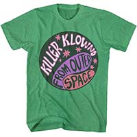 Killer Klowns From Outer Space- Logo on a heather kelly shirt