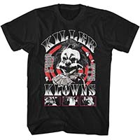 Killer Klowns From Outer Space- Spiral on a black shirt