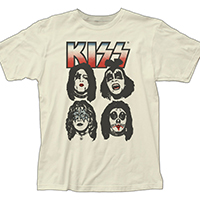 Kiss- Faces on a vintage white shirt (Sale price!)