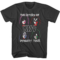 Kiss- The Return Of Kiss, Dynasty Tour on a charcoal shirt