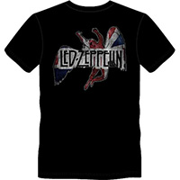 Led Zeppelin- Icarus Flag on a black shirt
