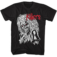 Iron Maiden- Killers (White Eddie With Red KILLERS) on a black shirt