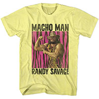 Macho Man Randy Savage- Flexing on a yellow shirt