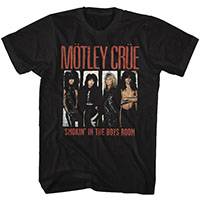 Motley Crue- Smokin' In The Boys Room on a black shirt