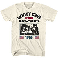 Motley Crue- Shout At The Devil USA 1983 Tour on a natural shirt