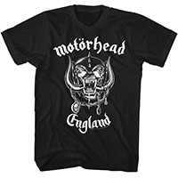 Motorhead- England on a black shirt