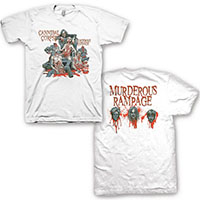 Cannibal Corpse- Murderous Rampage on front & back on a white shirt