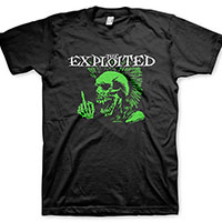 Exploited- Skull Finger on a black shirt
