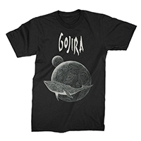 Gojira- Whale on a black shirt
