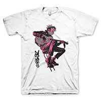 Gorillaz- Guitar on a white shirt