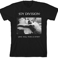 Joy Division- Love Will Tear Us Apart on a black shirt