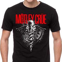 Motley Crue- Dr. Feelgood (Red & White Print) on a black shirt (Sale price!)