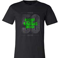 Night Of The Living Dead- 50th Anniversary on a black shirt