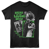 Night Of The Living Dead- They Won't Stay Dead (Attacked) on a black shirt