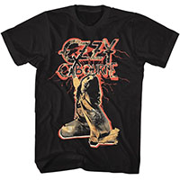 Ozzy Osbourne- Red Lightning on a black shirt