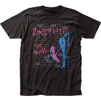 Pink Floyd- The Wall (Neon Print) on a black shirt (Sale price!)