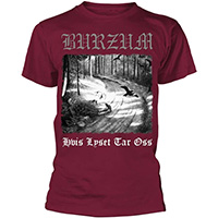 Burzum- Hvis Lyset Tar Oss on a maroon shirt