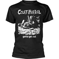 Court Martial- Gotta Get Out on a black shirt