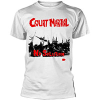 Court Martial- No Solution on a white shirt