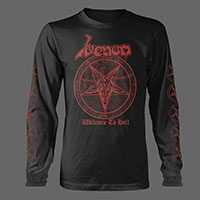 Venom- Welcome To Hell #2 (Red Print) on a black long sleeve shirt