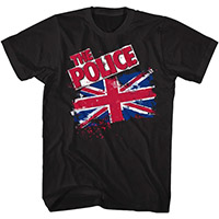 Police- Union Jack Logo on a black shirt