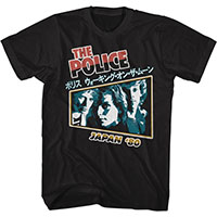 Police- Japan '80 on a black shirt
